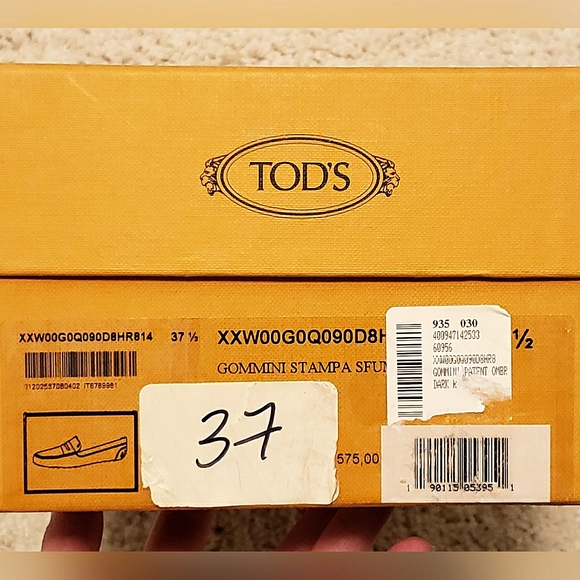 Tods Gommino Patent Loafers Sz 37.5 - Picture 10 of 11